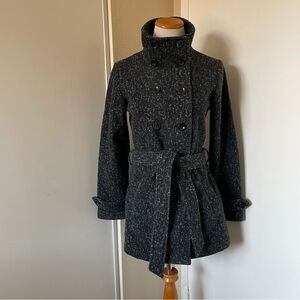 Ike Behar Charcoal Pea Coat